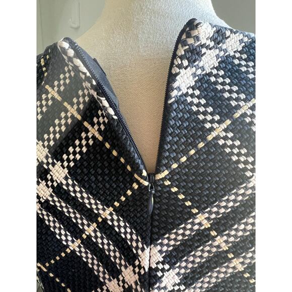 BURBERRY BLUE LABEL Nova Check Sleeveless Cotton Blend Zip Back Dress EU 38 US 4 - Picture 9 of 12